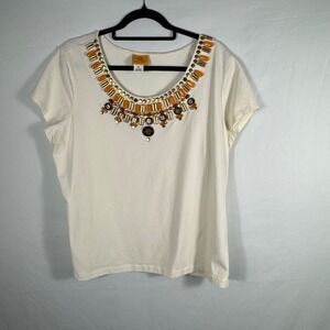 Ruby Rd Women's Short Sleeve Top/Blouse sz XL